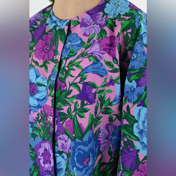 Weekend by Maxmara Women's Blue Calmi Printed Cotton Coat - Picture 13 of 16